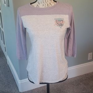 Roxy 3/4 sleeve t shirt small NWOT